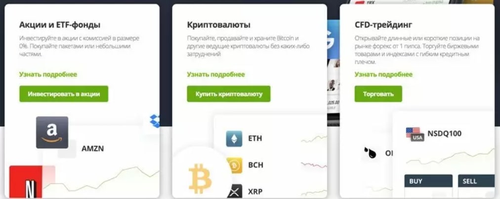 Etoro инструменты