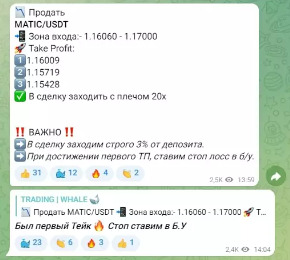 Публикации на канале Trading Whale