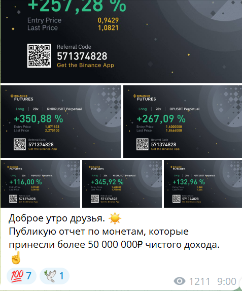 Invest Treider Телеграмм сделки