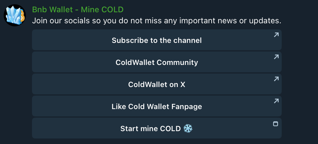 bnb wallet cold miner