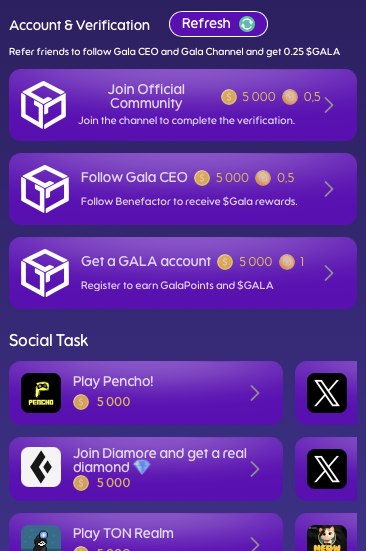 gala coin telegram